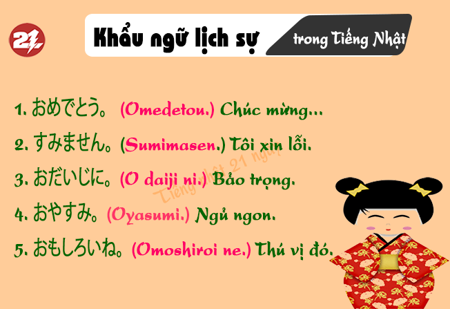 Khẩu Ngữ Lịch Sự Trong Tiếng Nhật