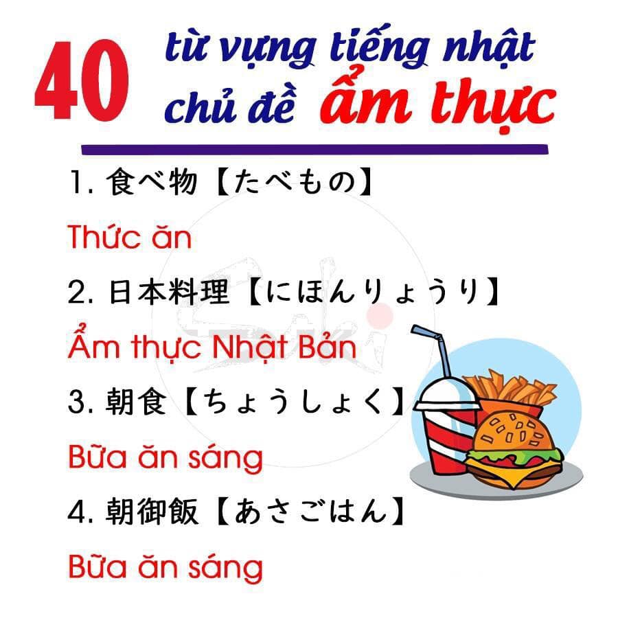 40 Từ vựng chủ đề ẩm thực