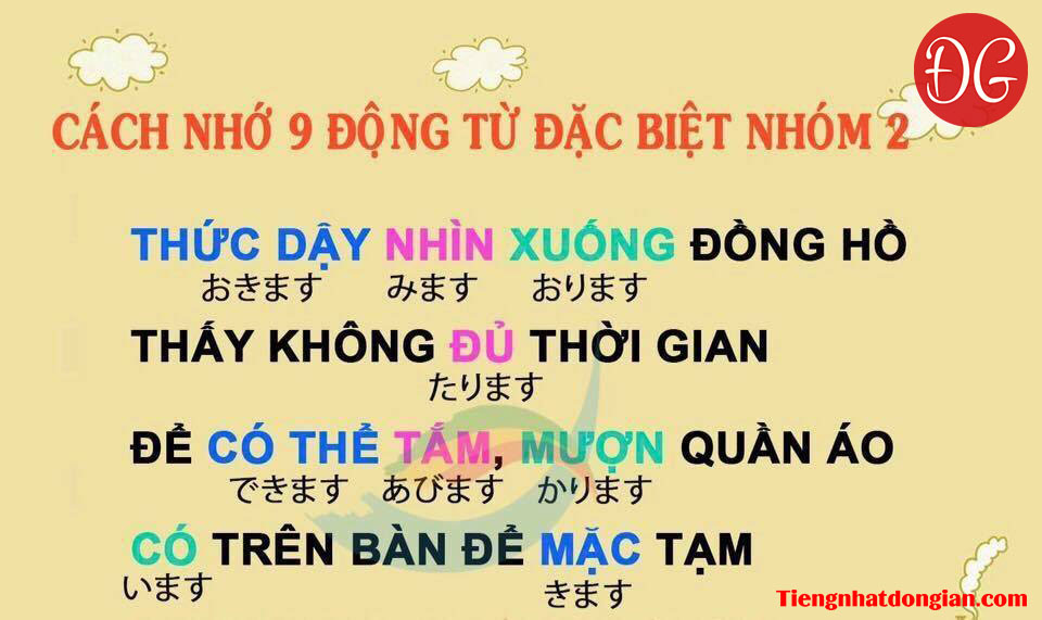 CÁCH NHỚ 9 ĐỘNG TỪ ĐẶC BIỆT NHÓM 2