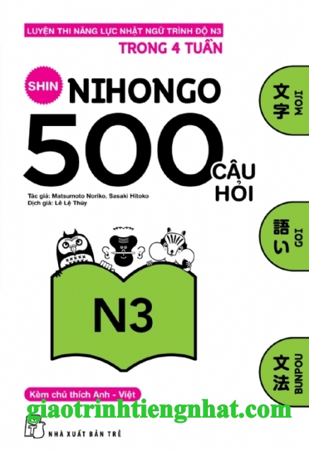 Sách Luyện Thi Shin Nihongo 500 Câu Hỏi N3 | 新にほんご500問 N3