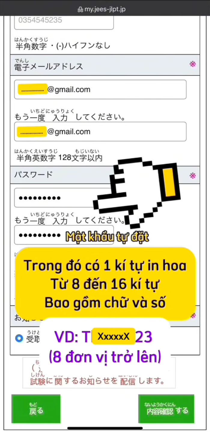Huong dan tao tai khoan dang ky thi JLPT 15