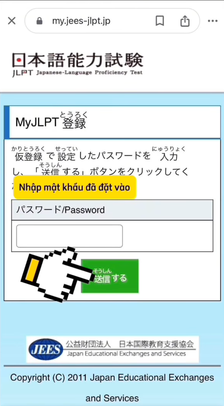 Huong dan tao tai khoan dang ky thi JLPT 22