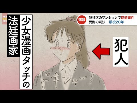 少女漫画タッチの法廷画家【アニメ】【コント】