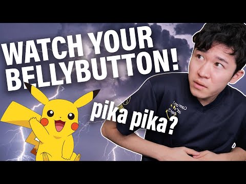 雷神からおへそを守れ！日本の迷信 A Japanese SUPERSTITION about lightning… and where did PIKACHU’s name come from