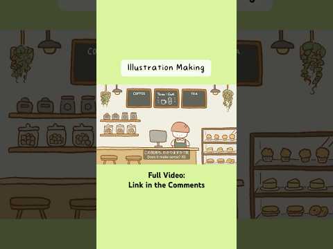 Drawing Timelapse | Coffee Shop ☕️ #shorts