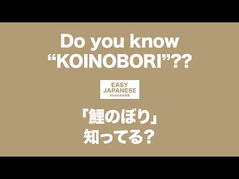 #077 Do you know “KOINOBORI”??｜「鯉のぼり」知ってる？ / EASY JAPANESE Japanese Podcast for beginners