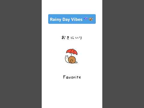 Rainy Season in Japan ☔️🐌
