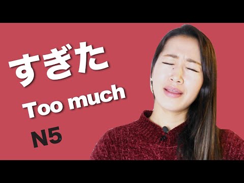 【I did too much】 in Japanese すぎた
