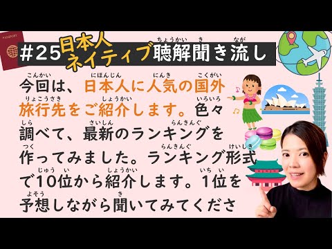 Simple Japanese Listening Lesson #25 | Top 10 International Destinations for Japanese Travelers 🌏✈️